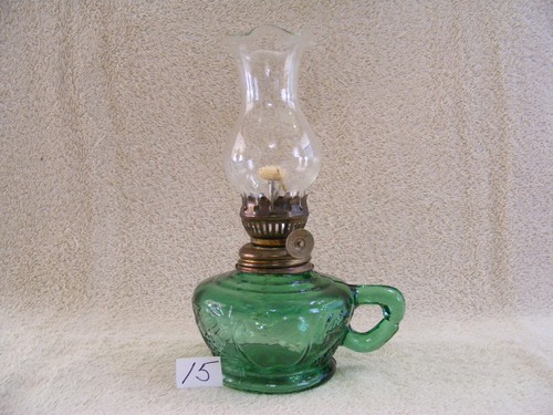 Green glass finger - finger, oil