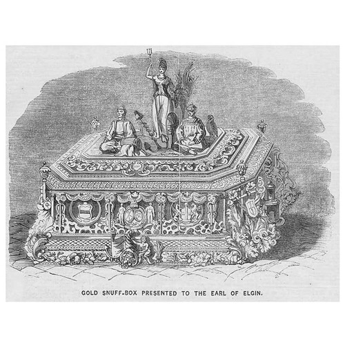 Gold snuff box presented - box,