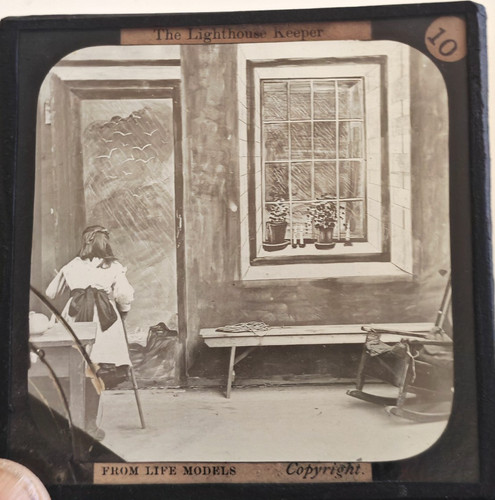 Antique magic lantern slide - magic,