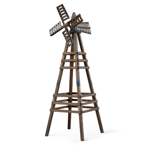 6ft wooden windmill backyard - 6ft,