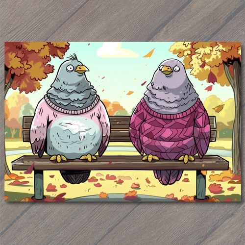 Postcard pigeon bird giant - pigeon,