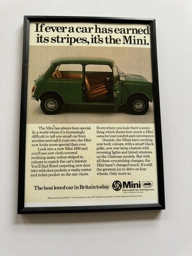 New framed classic mini - new, 1000