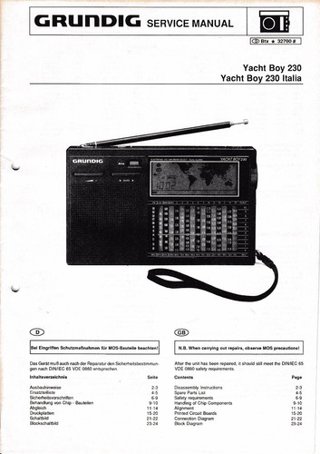 Service manual for grundig - for,