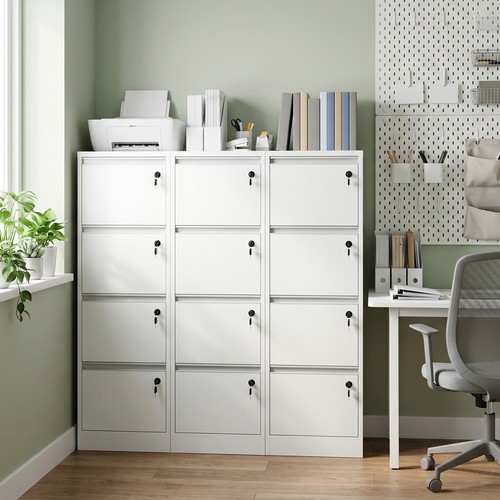 White drawer lockable filing - 4,