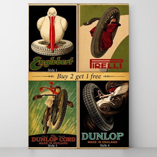 Retro tyre advertising - tyre,