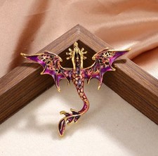 Enamel amethyst dusk - enamel, dragon