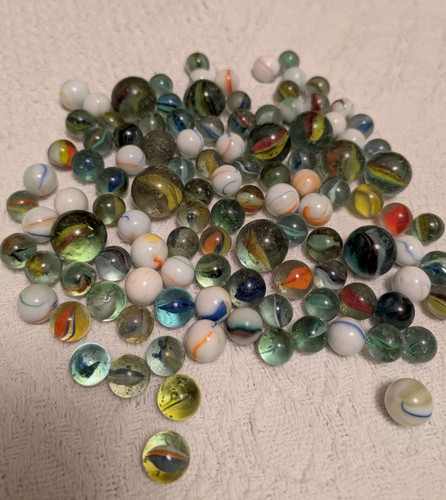 Vintage glass marbles - vintage,