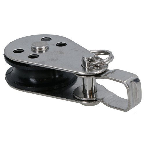Pulley block with removable - pulley,