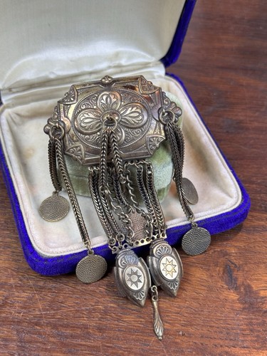 Vintage chatelaine brooch - vintage,