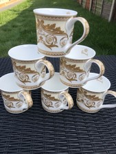 Harrods coffee mug cream wings - coffee,