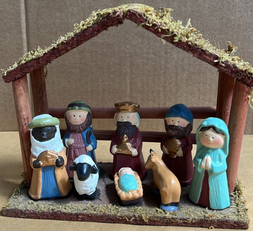 Nativity set ceramic - set,