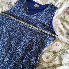 Eastex Gorgeous Stretch Jersey Dress Ditsy Blue Floral Blues UK 16 NEW