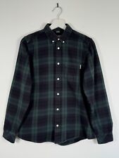 Carhartt WIP Dark Green Plaid Cotton Lumberjack Long Sleeve Baker Shirt Size S