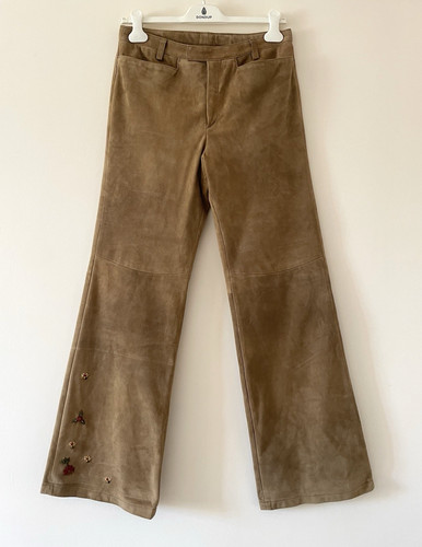 Meindl long suede beige pants - meindl,