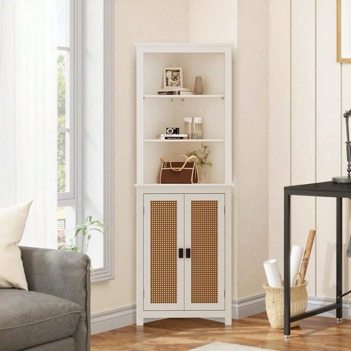 White tall corner storage - tall,