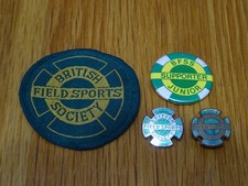 Rare Vintage Small Job Lot Hunting Shooting British Field Sports Society Badges
