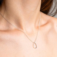 Ladies teardrop necklace - ladies,