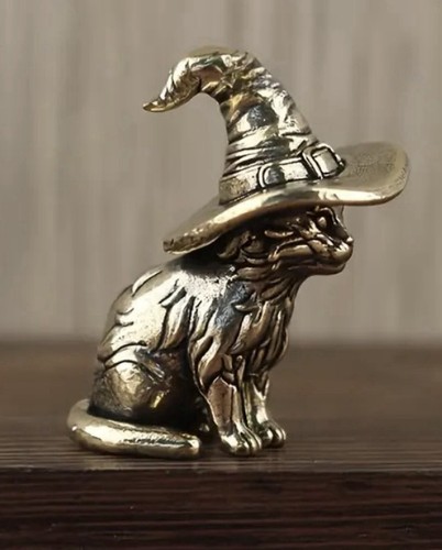 Brass statuette magic - cat, in
