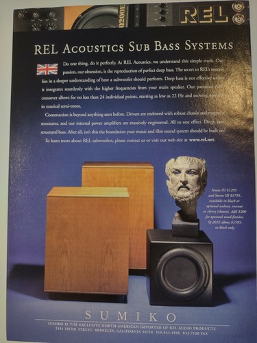 Sumiko rel acoustics sub - sub, base