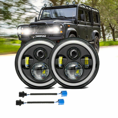 Pair inch led headlights - pair, 7''