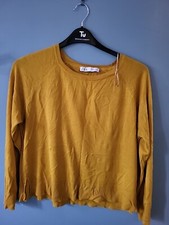 Zara Size M Medium Mustard Yellow Round Neck Long Sleeve Jumper  * (424/94)