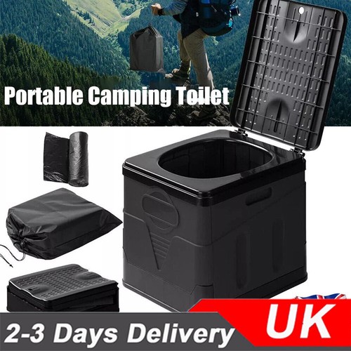 Large portable folding toilet - large,