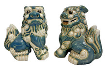 Pair of Japanese Ceramic Foo