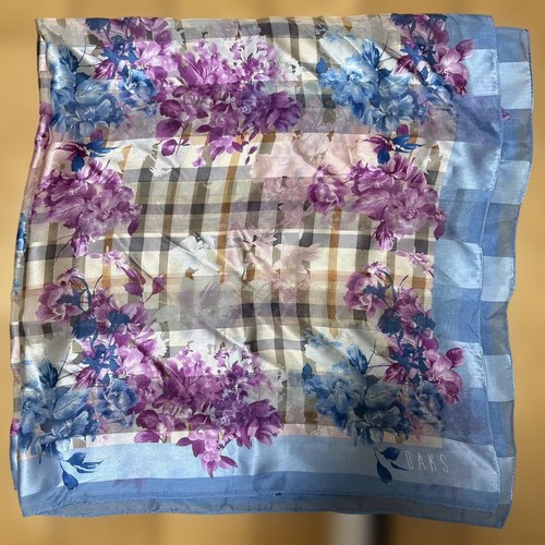 Daks silk check floral pattern - silk,