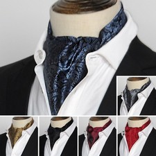 Jacquard Paisley Polka Scarves Cravat Gentleman Ties Men's Ascot Neck Vintage