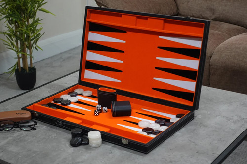 Coral orange leather - coral,