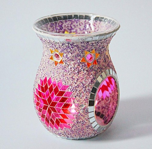 Mosaic glass oil burner - glass,