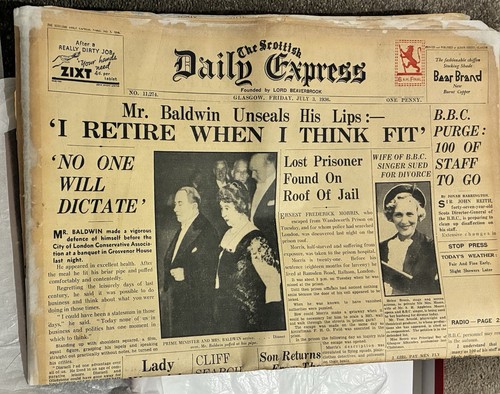 Historic newspaper original - newspaper,