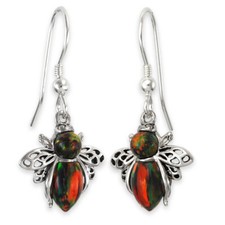 Sterling Silver & BLACK OPAL