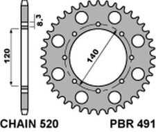 PBR REAR SPROCKET 491 39 C45