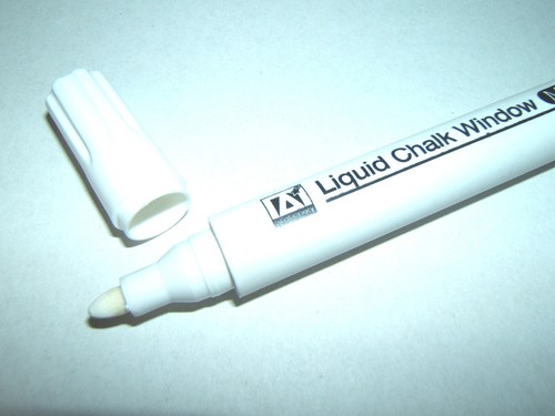 White non permanent marker - non-permanent,