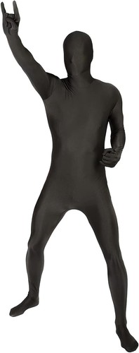 Adult black morphsuit - black, men`s