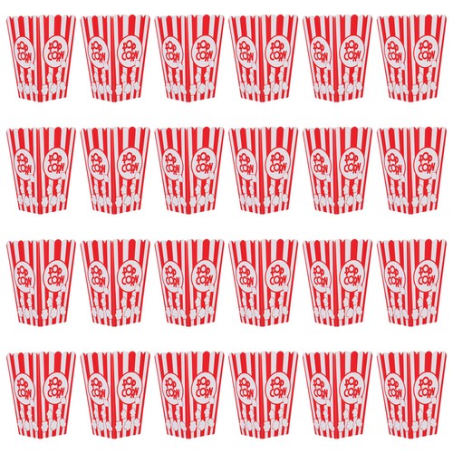 24pcs red paper popcorn - paper,