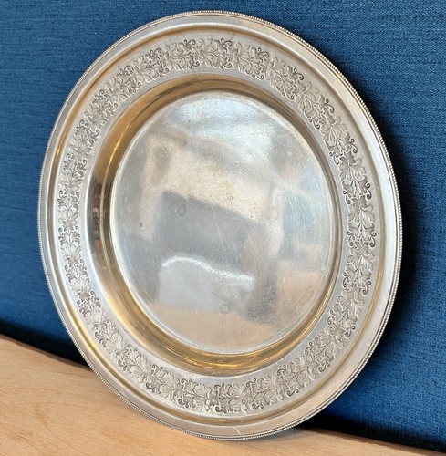Vintage silver plated salver - silver,