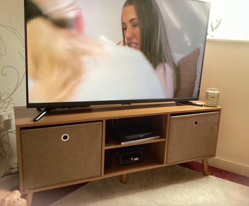 Brown stand media cabinet - brown,
