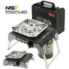 NGT Profiler Gas Stove Compact Carp Fishing Camping Outdoor Cooking + Hard case