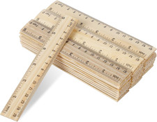 144 Pack 6″ Wooden Rulers