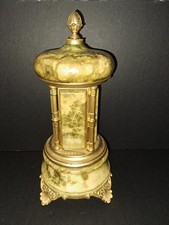 Vintage Reuge Music Carousel Cigarette Lipstick Holder Made In Italy Music Box