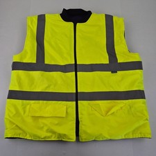 PORTWEST Hi-Vis Safety Vest XXXXL Yellow Men's Reflective Workwear Reversible 