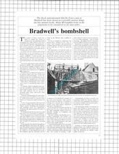 Bradwell Essex Nuclear Waste  - 1986 Article
