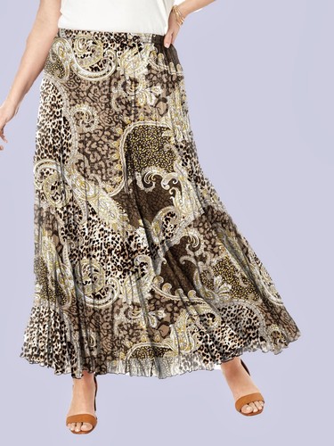 Brown printed paisley - printed,
