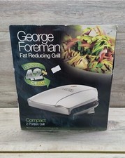 George Foreman 17894 Indoor 2 Portion Grill USED (NO DRIP TRAY)