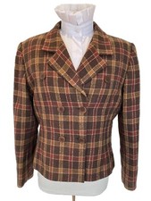 Ladies Brown Check Lead Rein Jacket Size 12.     Ref O25
