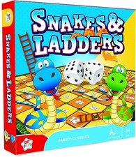 Kids Play Snakes & Ladders Family Classics Board Game 2-6 Players Age 3+