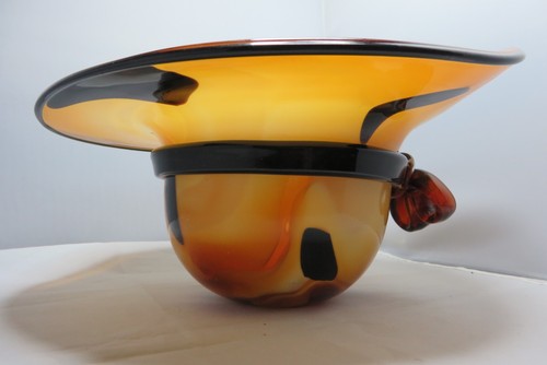 Murano style art glass orange - style,