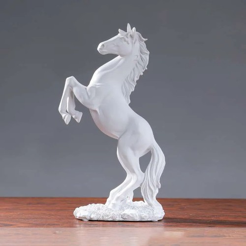 Black rearing horse - black,